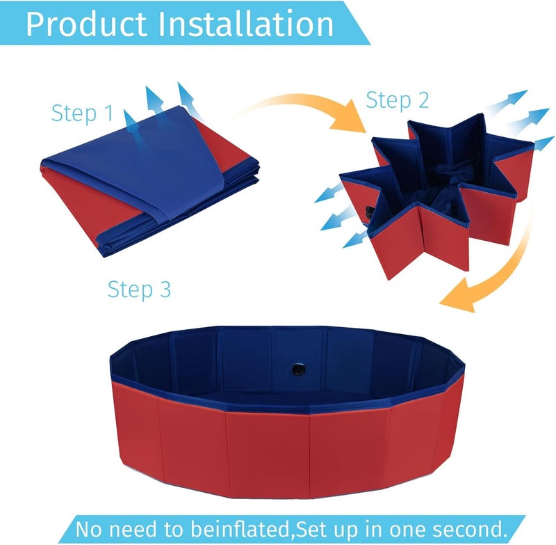 HALAGAS Cat Birthing Box,Whelping Box for Cats, Cat Birthing Nesting Boxs,Whelping Pool,Pet Birth Supplies,Foldable Cates Bath Pool,Convenient Storage, Easy to Clean, Can be Used Indoors or Outdoors - Image 3